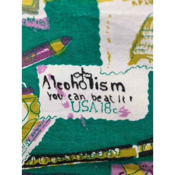 ZEPPELIN Shirt Mens Large all over print Alcoholism‎ you can beat it Drinking - Picture 5 of 6